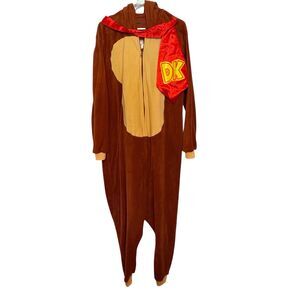 Official Nintendo Donkey Kong DK Union Suit One Piece Halloween Costume Size Med